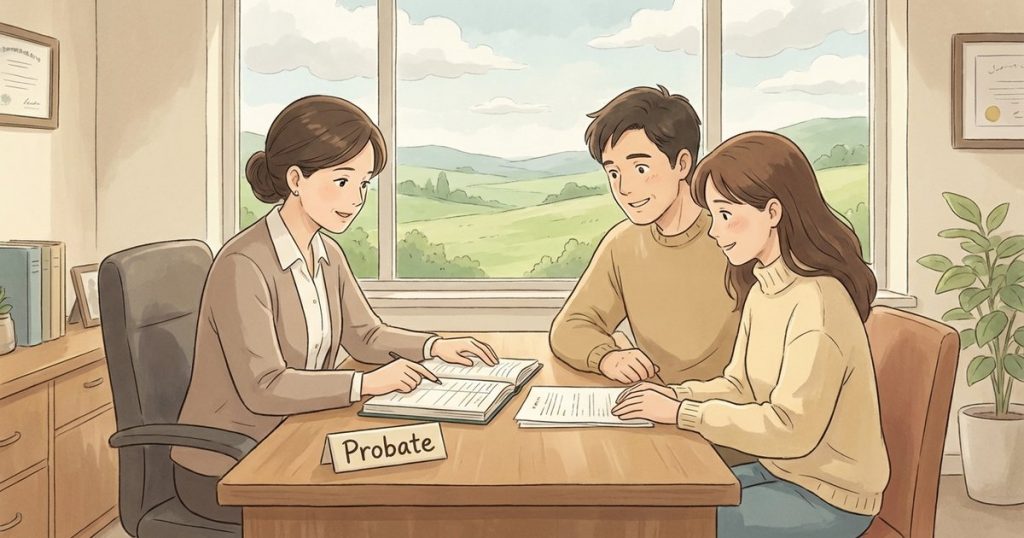 What happens after the house-sale money is transferred into the estate—who gets paid first and what comes next? nc