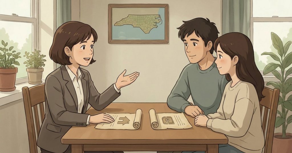 What is the difference between using a will versus a trust for passing on my home? nc