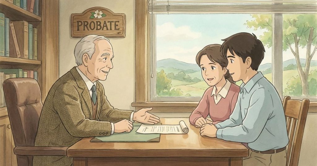 If the owner died without a will, who legally inherits the land and how is each person’s share determined? nc