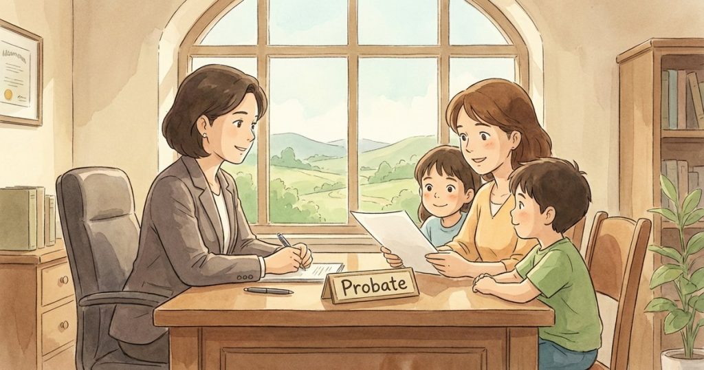 How do I start the probate process when my spouse died without a will? nc