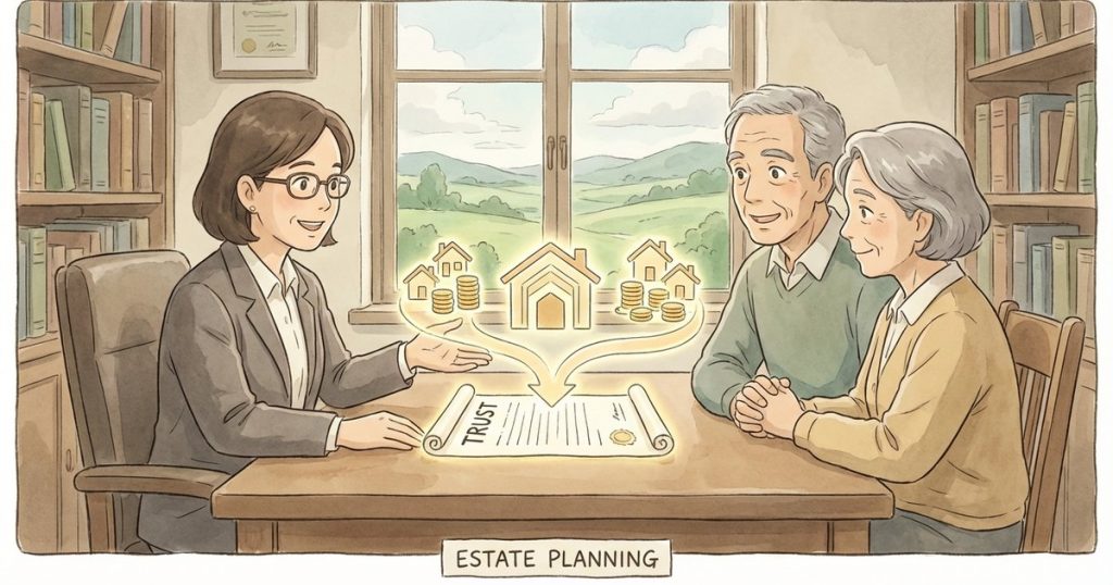 How can we set up our estate plan so each spouse’s separate property goes to their own children while we still protect the surviving spouse? nc
