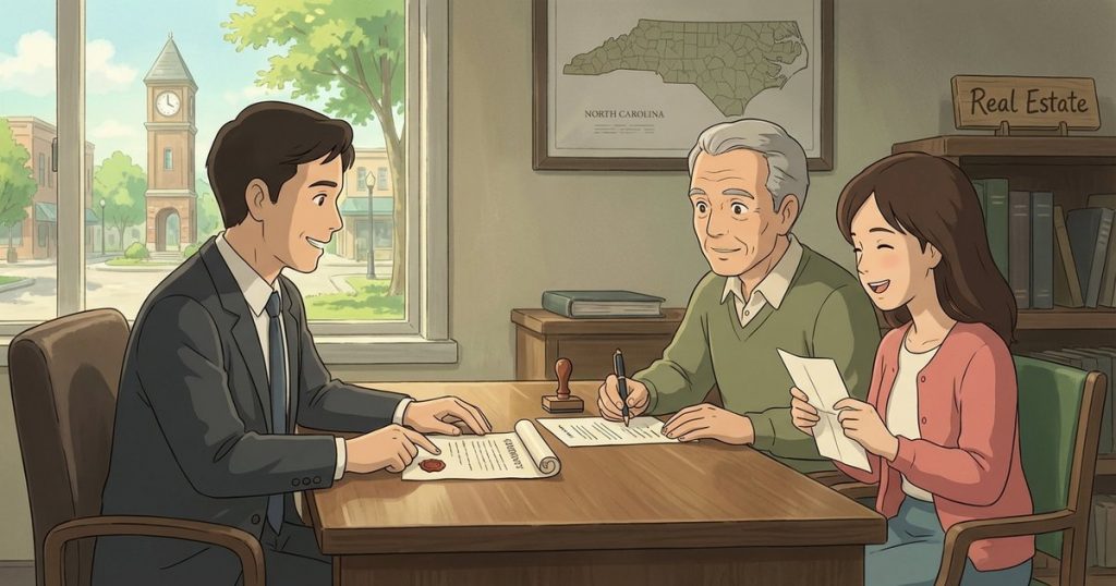 What steps are required to make sure the deed transfer is properly recorded in the state where the land is located? nc