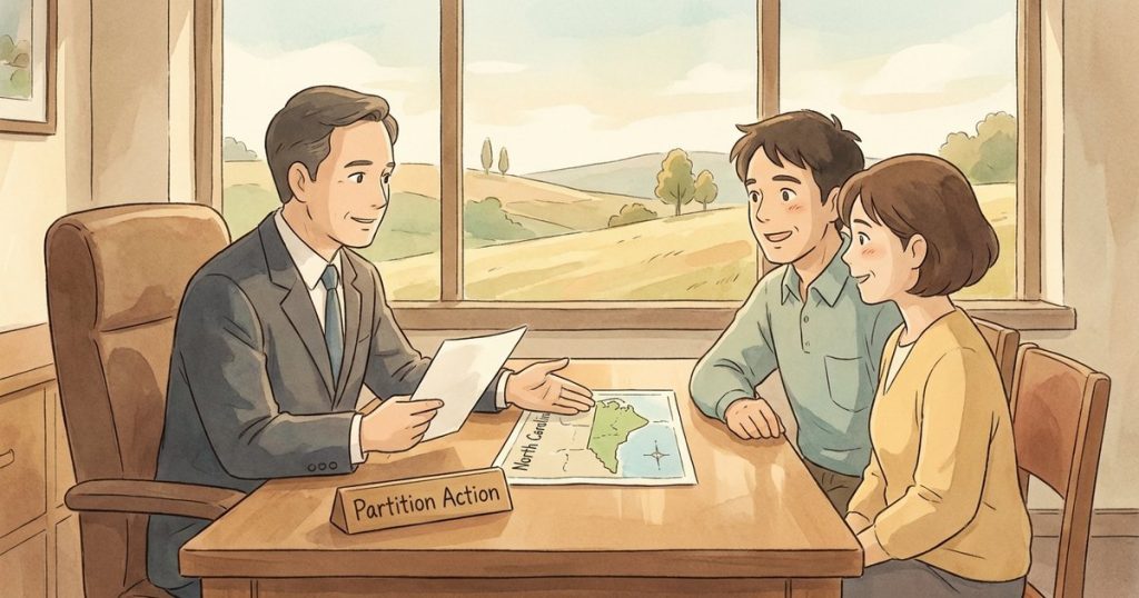 What happens if the co-owners disagree on the listing price, repairs, or choice of realtor during a partition case? NC