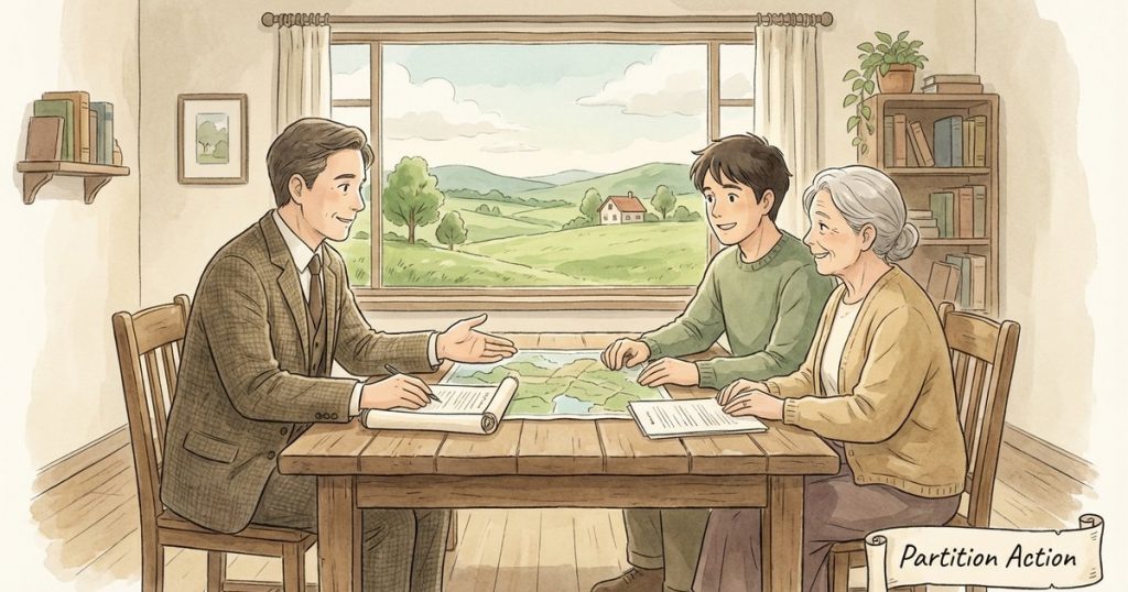 Should I record an affidavit of heirship before starting a partition action? nc
