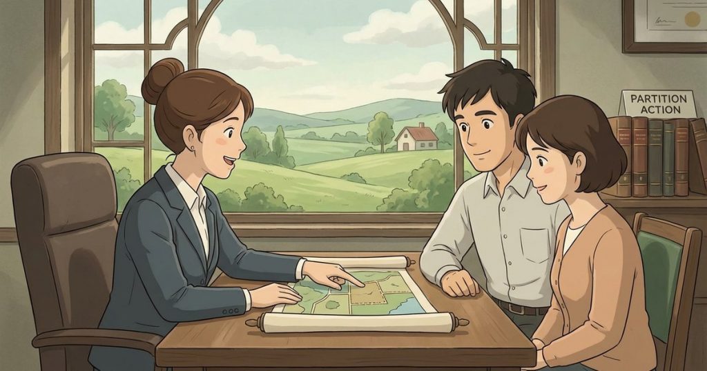When do I need to file a partition action to force a division or sale of inherited land? nc