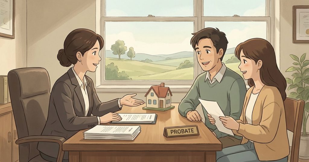 How can I transfer the house into my name through the estate process so the mortgage company will work with me? nc