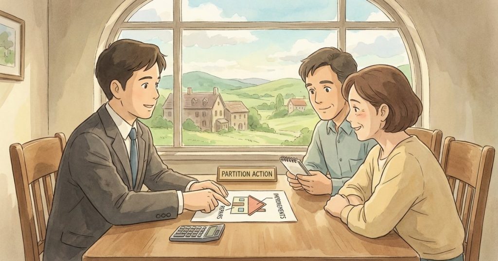 How are repair or improvement loan payments handled when the property is sold through a partition action? nc