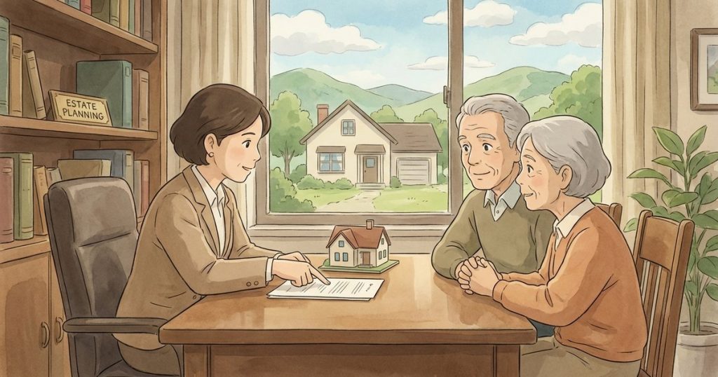 Is a trust a better option than a life estate deed for keeping the home in the family while preserving benefits? NC