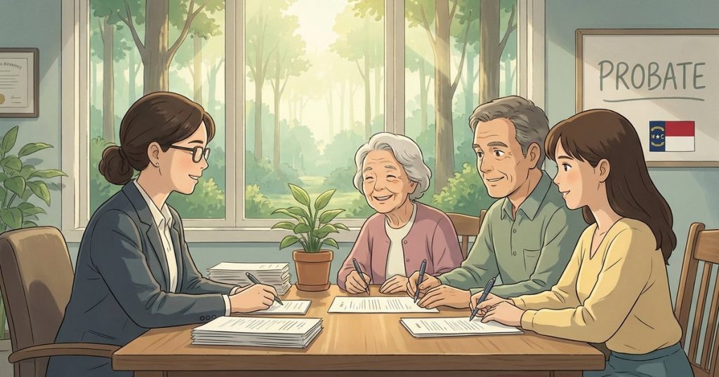Can family members change how an estate is divided by agreement? NC